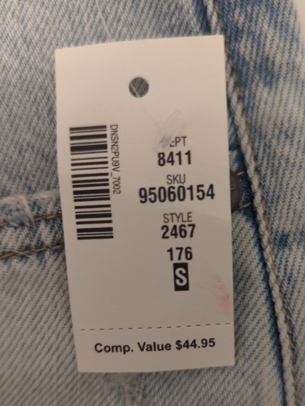 Aeropostale Light Blue Distressed Denim Skirt with Pockets And Branded Button - Picture 4 of 9